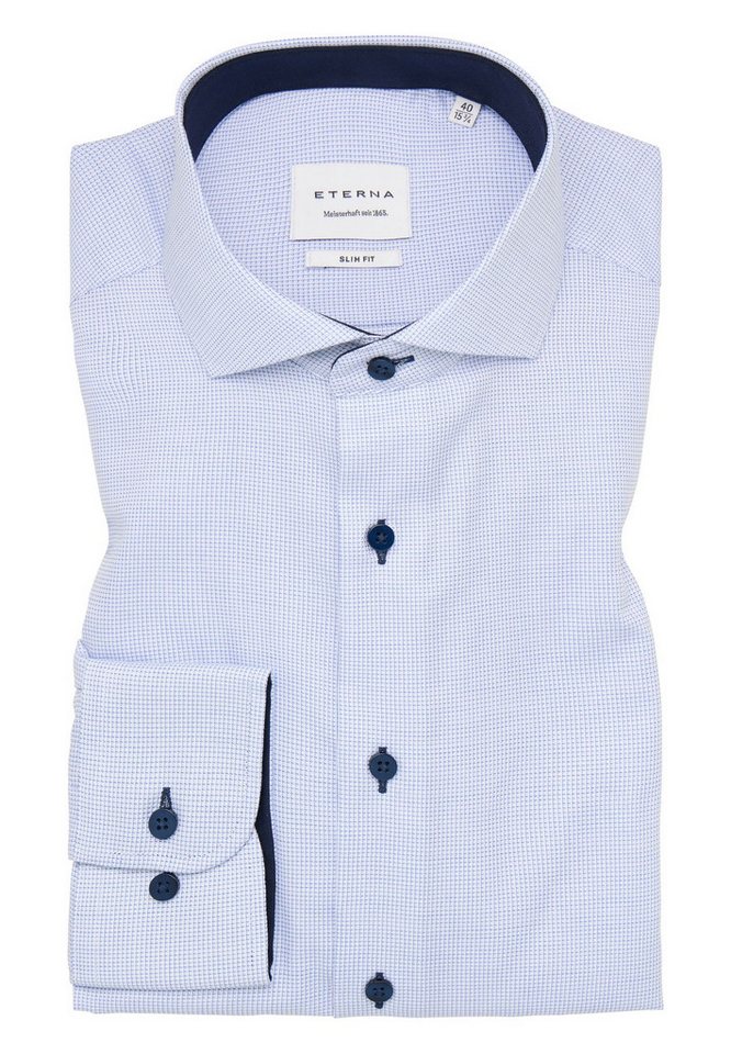 Eterna Langarmhemd 4671 F142 slim fitHaifisch von Eterna