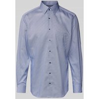ETERNA Regular Fit Businesshemd mit Allover-Print in Bleu, Größe 42 von Eterna