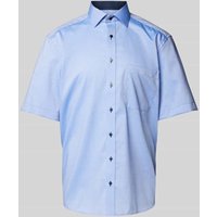 Eterna Regular Fit Freizeithemd aus reiner Baumwolle in Bleu, Größe 44 von Eterna
