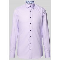 Eterna Slim Fit Slim Fit Business-Hemd mit Button-Down-Kragen in Flieder, Größe 44 von Eterna Slim Fit