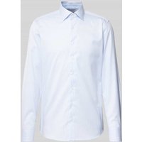 ETERNA Slim Fit Businesshemd aus reiner Baumwolle in Bleu, Größe 38 von Eterna
