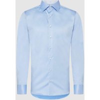 ETERNA Slim Fit Businesshemd aus Twill in Bleu, Größe 39 von Eterna