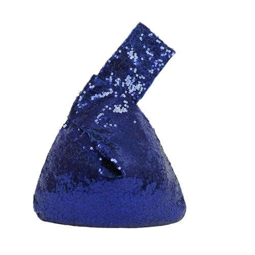 Eternal Beauty Pailletten-Handgelenktasche für Damen, tragbar, mit Knoten, glitzernd, klein, niedlich, Abendtasche, Handtasche, Marineblau Eternal Beauty Pailletten-Handgelenktasche für Damen, tragbar, mit Knoten, glitzernd, klein, niedlich, Abendtasche, Handtasche, Marineblau von Eternal Beauty