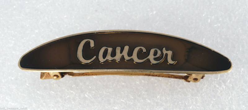 Vintage Haarspangen Krebs Gold Plated Metall Astrologie Made in Frankreich von EternalBohemian