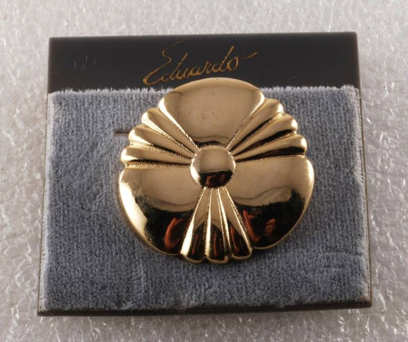 Vintage Schal Clip Eduardo Noc Gold Metall Knopf Design Damen Zubehör von EternalBohemian