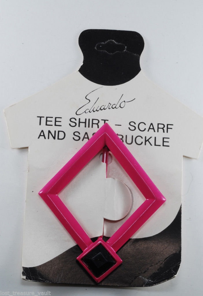 Vintage T-Shirt Shirt Schal Schärpe Abstrakte Rosa Metall Schwarz Gem Eduardo von EternalBohemian