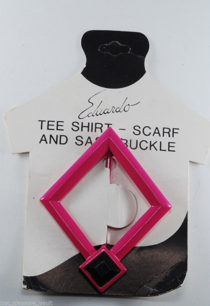 Vintage T-Shirt Shirt Schal Schärpe Abstrakte Rosa Metall Schwarz Gem Eduardo von EternalBohemian