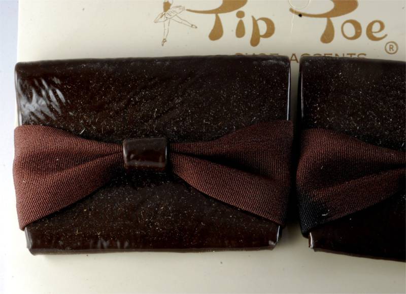 Vintage Tip Toe Schuhakzente Schuhclips Paar Vinyl Braune Schleife Noc von EternalBohemian