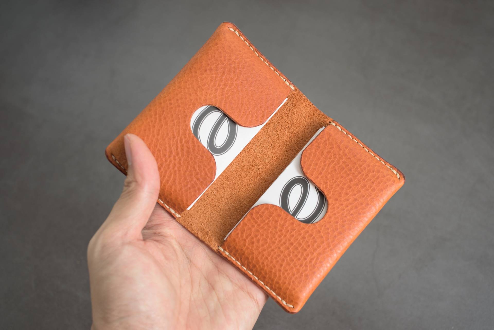 6 Farben - Orange-Braune Minerva Box Leder Gefaltet Visitenkarten-Etui 6 Farben - Orange-Braune Minerva Box Leder Gefaltet Visitenkarten-Etui von EternalLeatherGoods