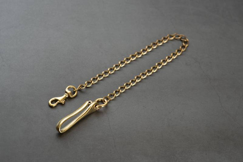 Massivem Messing Geldbeutel Kette Mit Fischhaken von EternalLeatherGoods