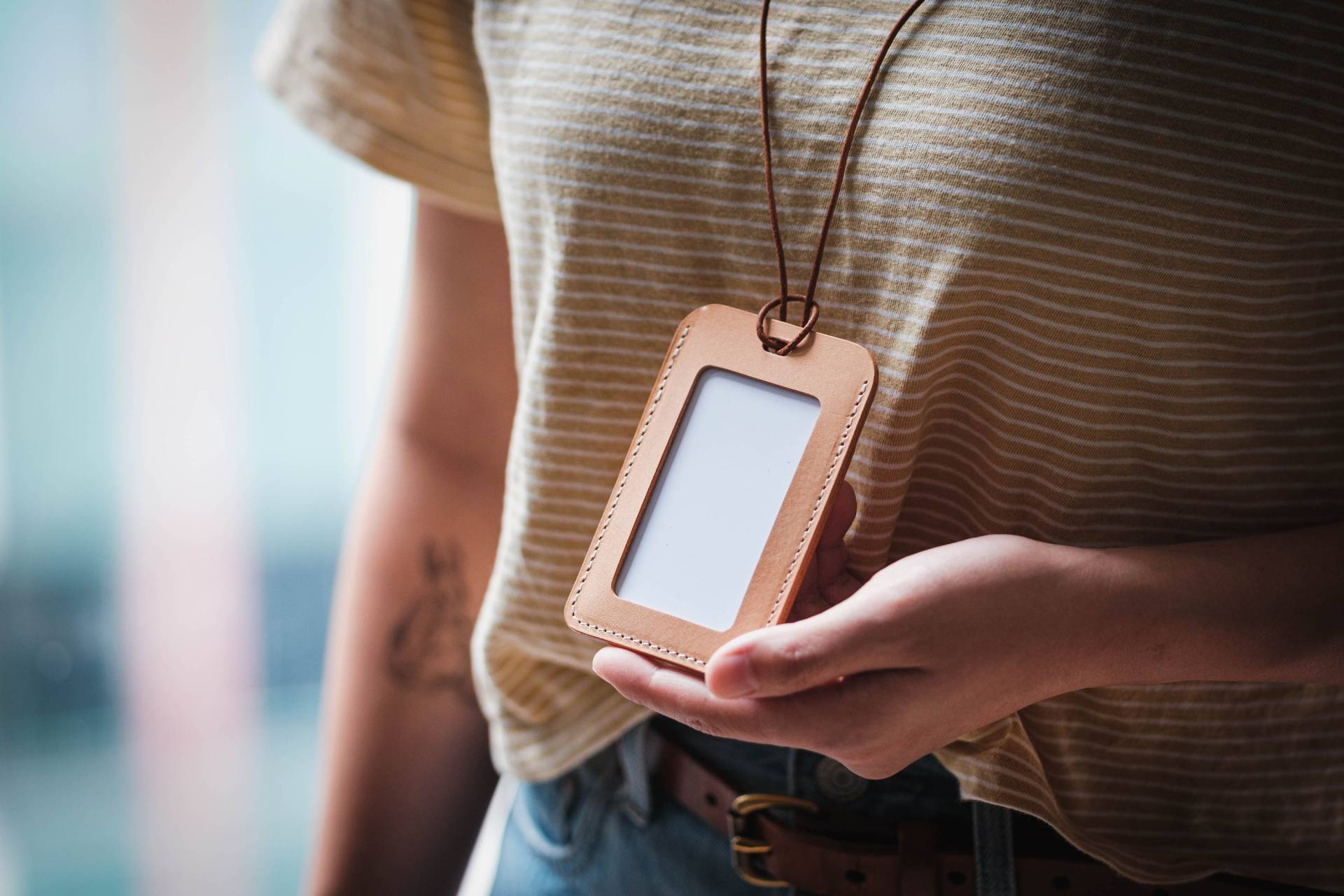 Naturleder Id-Kartenhalter von EternalLeatherGoods