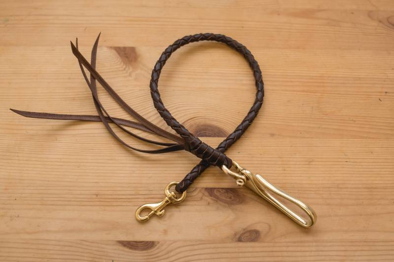 Runde Geflecht Dunkel Braun Pflanzlich Gegerbt Leder Brieftasche Seil Mit Fish Haken Runde Geflecht Dunkel Braun Pflanzlich Gegerbt Leder Brieftasche Seil Mit Fish Haken von EternalLeatherGoods