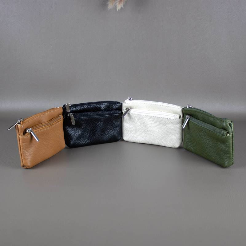 Leder Geldbörse, Brieftasche Für Damen, Handgemachtes Portemonnaie Frauen Mit Druckknopf Münzgeldbörse Münzbeutel, Kartenfächer Münzfach von EternoBags