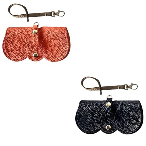 ? 2 Stück Mode Sonnenbrillenetui, Tragbares Etui Für Sonnenbrillen, Brillenetui Sonnenbrille Weich, Tragbar Sonnenbrillen Tasche, Sunglasses Case Leder Für Damen von Eteslot