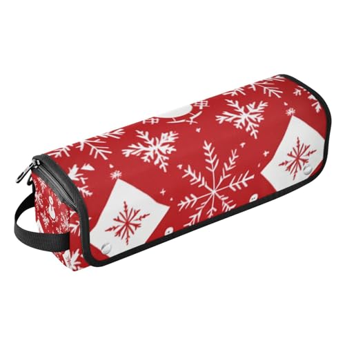 2-in-1 Lockenstab Reisetasche mit hitzebeständigem Pad-Tragetasche, flacher Lockenstab wasserdichter Organizer für Lockenstab Glätteisen, flacher Haartrockner, Weihnachts-Rote von EtherSpher