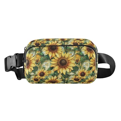 Ästhetische Sonnenblumen-Ödland-Stil, modische Hüfttasche für Männer und Frauen, Mehrzweck-Crossbody-Tasche mit verstellbarem Riemen für Reisen, Einkaufen, Laufen, Ästhetischer von EtherSpher
