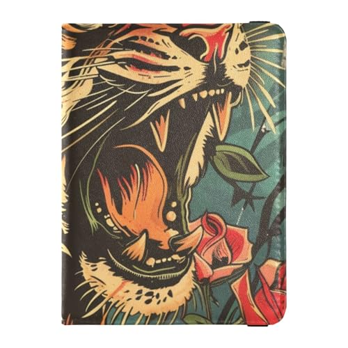 Angry Tigers and Roses Colorful Leather Passport Book Holder for Travel Imaccine Case Protector Cover Card Holder Passport Case for women Lightweight, Angry Tigers und Rosen bunt, 1 size Angry Tigers and Roses Colorful Leather Passport Book Holder for Travel Imaccine Case Protector Cover Card Holder Passport Case for women Lightweight, Angry Tigers und Rosen bunt, 1 size von EtherSpher