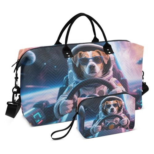 Animal Astronauts Dekorative Wochenendtasche Sport Turnbeutel mit Kulturbeutel für Reisen Multifunktional maletín de para mujer von EtherSpher