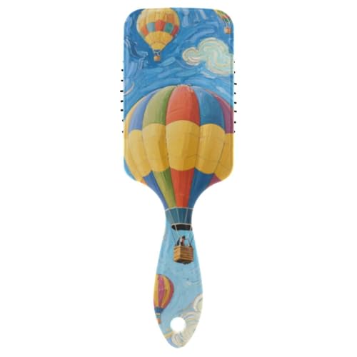 Art Painting Blaue Heißluftballon-Haarbürste für Männer, Kopfhautmassagegerät für lockiges Haar mit ergonomischem Griff, Cepillo para peinar Art Painting Blaue Heißluftballon-Haarbürste für Männer, Kopfhautmassagegerät für lockiges Haar mit ergonomischem Griff, Cepillo para peinar von EtherSpher