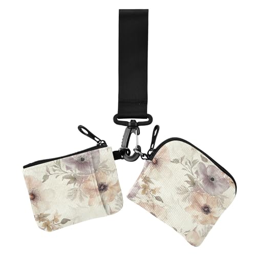 Beauty Spring Flowers South Dakota Pasque Flower Damen Geldbörsen Kartenetuis Mini Mode Frauen Kreditkartenetui Münzbörse mit Armband für Arbeit Reisen 2 Stück, Beauty Frühlingsblumen South Dakota von EtherSpher