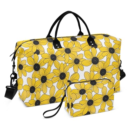 Black-Eyed Susan Simple Line Art Valentinesnes Dekorative Handgepäcktasche Sport Turnbeutel mit Kulturbeutel für Workout Große Kapazität Bolsa de para Hombre Black-Eyed Susan Simple Line Art Valentinesnes Dekorative Handgepäcktasche Sport Turnbeutel mit Kulturbeutel für Workout Große Kapazität Bolsa de para Hombre von EtherSpher