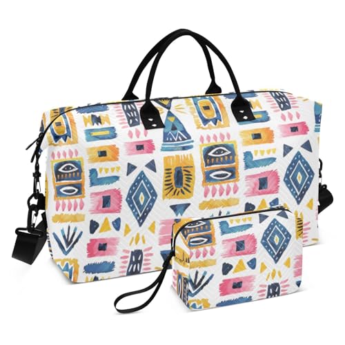 Böhmische bunte dekorative Reise-Wochenendausrüstung, große Turnbeutel mit Kulturbeutel für Sport, 2-teiliges Set, Bolsa de para Hombre Böhmische bunte dekorative Reise-Wochenendausrüstung, große Turnbeutel mit Kulturbeutel für Sport, 2-teiliges Set, Bolsa de para Hombre von EtherSpher
