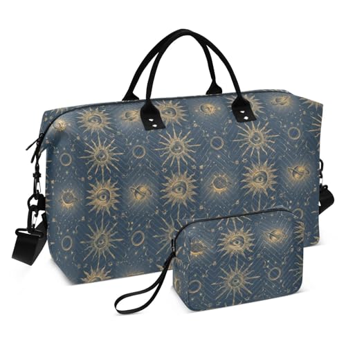 Boho Moon dunkelblaue dekorative Reisetasche, Reisetasche, Turnbeutel mit Kulturbeutel für Reisen, große Kapazität, Bolsas Grandes para Mujer Boho Moon dunkelblaue dekorative Reisetasche, Reisetasche, Turnbeutel mit Kulturbeutel für Reisen, große Kapazität, Bolsas Grandes para Mujer von EtherSpher