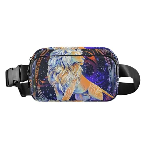 Bunte Mystic Tarot-Astrologie-Löwe, modische Gürteltasche für Männer und Frauen, wasserdichte Schultertasche mit verstellbarem Riemen für Reisen, Urlaub, Laufen, Bunter mystischer von EtherSpher