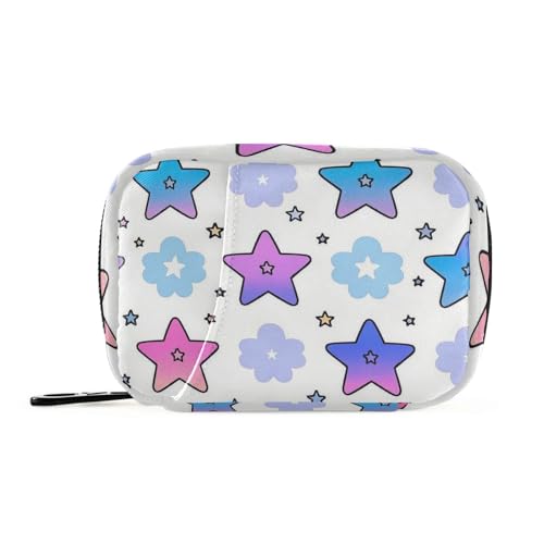 Bunte Sterne-Pillenbeutel mit abnehmbaren Fächern, wiederverwendbar, Reise-Medizin-Organizer für Geldbörse von EtherSpher