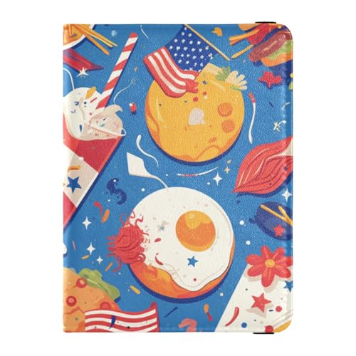 Cartoon-Brunch-Leder-Reisepass- und Impfkarten-Brieftasche, Combo für Reisen, Ausweis, Impfausweis, Impfkartenhalter, Geldbörse für Damen, wasserdicht, Cartoon-Brunch, 1 size von EtherSpher