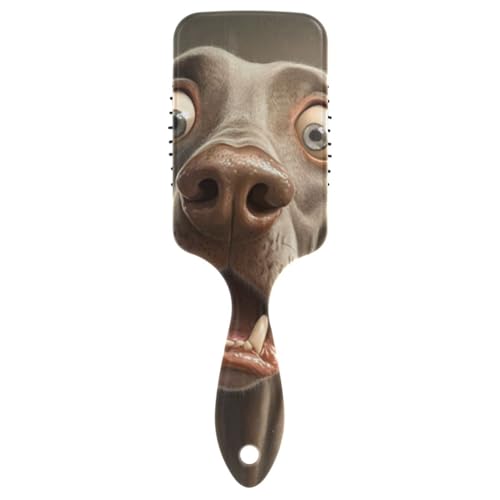 Cartoon Funny Weimaraner Dogs Fear Antistatische Herren-Haarbürste für lockiges Haar mit ergonomischem Griff, Cepillo para definir rizos Cartoon Funny Weimaraner Dogs Fear Antistatische Herren-Haarbürste für lockiges Haar mit ergonomischem Griff, Cepillo para definir rizos von EtherSpher