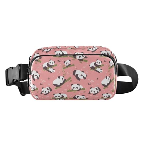 Cartoon-Panda-Gürteltasche, modisch, für Damen und Herren, Mehrzweck-Bauchtasche mit verstellbarem Riemen für Radfahren, Wandern, Fitnessstudio, Niedlicher Cartoon-Panda, 1 size von EtherSpher