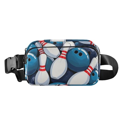 Cartoon-Sport-/Bowling-Gürteltasche für Männer und Frauen, kleine Laufgürteltasche mit verstellbarem Gurt für Reisen, Laufen, Wandern, Cartoon Sport Bowling, 1 size von EtherSpher