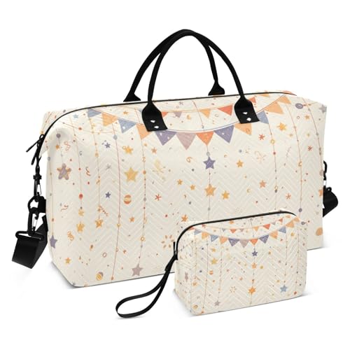 Decor Star Flag Pattern Khaki Dekorative Tragetasche und Gepäck Turnbeutel mit Kulturbeutel für Workout Faltbar Bolsos Para von EtherSpher