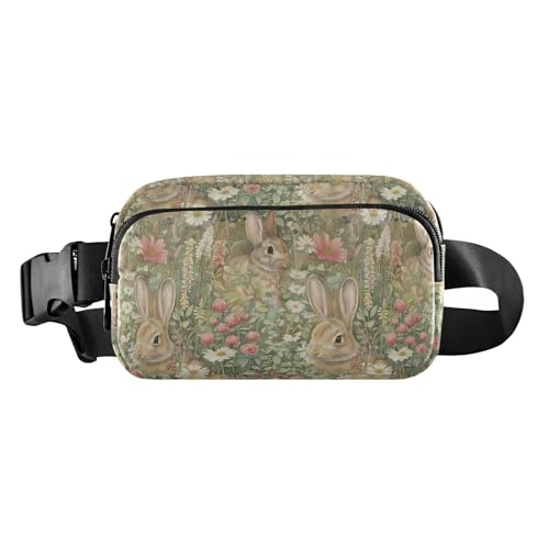 Dream Garden Hase modische Hüfttasche für Damen und Herren, große Kapazität, Crossbody-Tasche, Anti-Diebstahl, Hüfttasche mit verstellbarem Gurt, für Radfahren, Wandern, Fitnessstudio, Dream Garden von EtherSpher