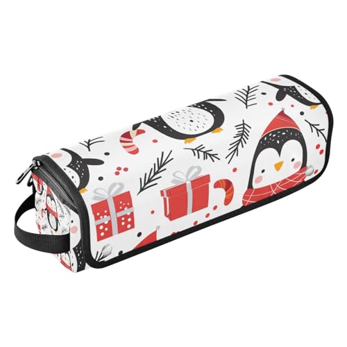 EtherSpher 2-in-1-Haar-Werkzeug-Organizer mit Eisenmatte, wasserdichter Lockenstab Reiseetui für heiße Werkzeuge, Lockenstab Flacheisen, Haarvolumizer, Styler, Weihnachts-Pinguin-Geschenk, von EtherSpher