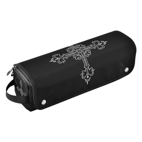 EtherSpher 2-in-1-Haar-Werkzeug-Organizer mit hitzebeständiger Matte, großes Fassungsvermögen, Haar-Werkzeug-Organizer für Lockenstab Glätteisen, flacher Haartrockner, schwarzer von EtherSpher