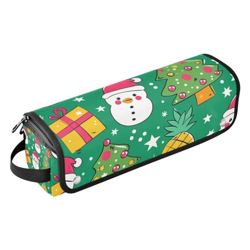 EtherSpher 2-in-1-Haar-Werkzeug-Organizer und hitzebeständige Matte mit Reißverschluss, wasserdichter Lockenstab Reiseetui für Glätteisen, Lockenstab, Haartrockner, Weihnachtsbaum, Ananas, von EtherSpher