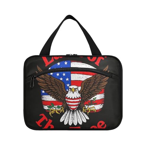 EtherSpher 4. Juli Unabhängigkeitstag Braunes Vogelland mit gratis Hängetaschen für Frauen mit Haken, Designer-Uni-Tasche für Toilettenartikel für Reisen, ein Muss für Reisen, Bolsos para hombre L von EtherSpher