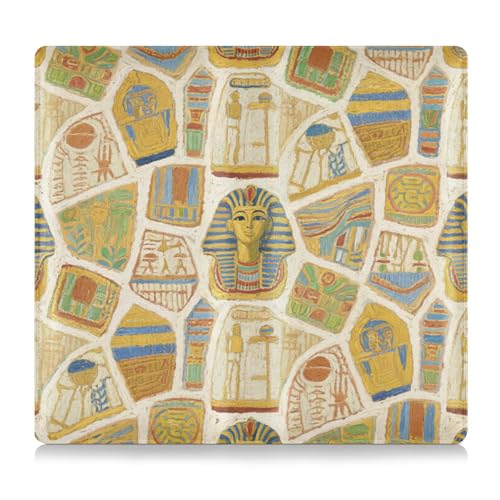 EtherSpher Art Painting Beige Ägypten Retro PU Leder Auto Registrierung und Versicherung Kartenhalter Perfekte Auto Essentials Brieftasche für Karten, Essential Document Führerschein von EtherSpher