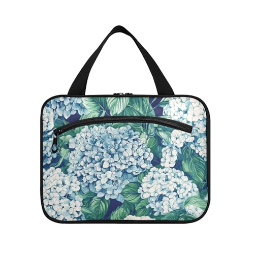 EtherSpher Beauty Spring Blue Flowers hängende Reise-Kosmetiktasche mit Haken, Designerutensilien, hängende Make-up-Tasche für Damen, Fitnessstudio, Estuches para maquillaje L, Beauty Spring Blaue von EtherSpher