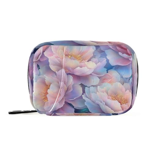 EtherSpher Beauty Spring Flowers Medizin-Aufbewahrungstasche mit abnehmbaren Fächern, praktische Reisetasche für Geldbörse von EtherSpher