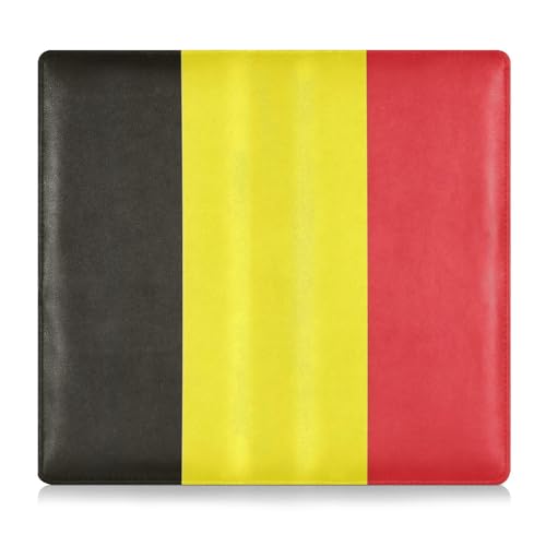 EtherSpher Belgien-Flagge, Leder, Auto-Registrierungs- und Versicherungskartenhalter, Auto-Brieftasche, Organizer für Dokumente, Karten, Führerschein von EtherSpher