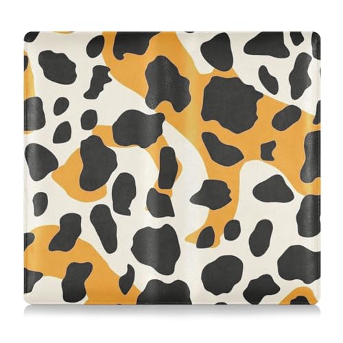 EtherSpher Black and Oringe Leder Auto Registrierung und Versicherungskartenhalter Fahrzeug Handschuhfach Organizer für Dokumente, Karten, Führerschein von EtherSpher