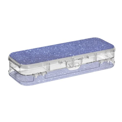 EtherSpher Blaue glitzernde Stiftebox mit doppelstöckigem Stifteetui für Schreibwaren, mit Deckel von EtherSpher