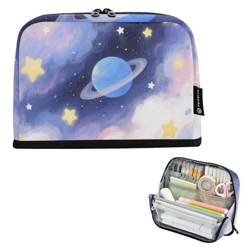 EtherSpher Blue Planet Federmäppchen, großes Fassungsvermögen, erweiterbare Schreibwarentasche für adrette Schulbedarf, útiles escolares para ninas EtherSpher Blue Planet Federmäppchen, großes Fassungsvermögen, erweiterbare Schreibwarentasche für adrette Schulbedarf, útiles escolares para ninas von EtherSpher