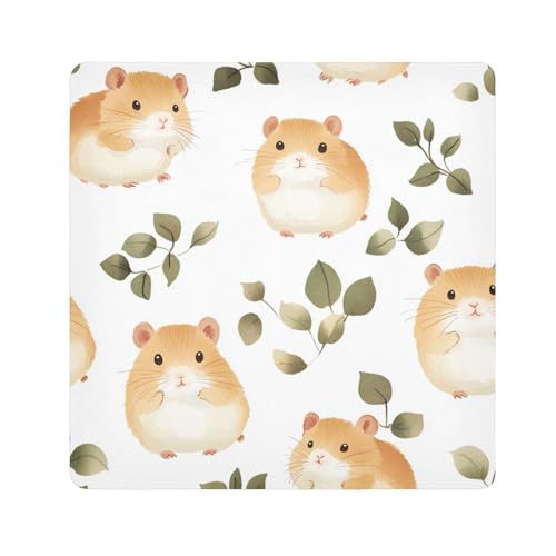 EtherSpher Boho-Kosmetiktasche im schlichten Stil, Hamstertasche, schützender Kosmetik-Organizer, 55 x 55 cm, Verpackung für Toilettenartikel, Boho-Hamster im schlichten Stil, 21.7x21.7in von EtherSpher