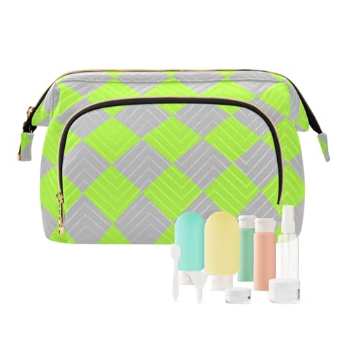 EtherSpher Buffalo Kosmetiktasche, wasserdicht, Kosmetiktasche, Kosmetiktasche, für Damen, Geldbeutel, für Kulturbeutel, Reisen, Gelb / Grün / Grau, Büffelkariert, Gelb, Grün, Grau, 1 size EtherSpher Buffalo Kosmetiktasche, wasserdicht, Kosmetiktasche, Kosmetiktasche, für Damen, Geldbeutel, für Kulturbeutel, Reisen, Gelb / Grün / Grau, Büffelkariert, Gelb, Grün, Grau, 1 size von EtherSpher