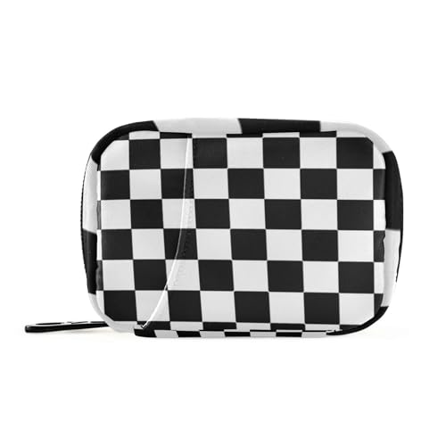 EtherSpher Buffalo Plaid Karo Schwarz Weiß Medizin Organizer Tasche mit abnehmbaren Fächern befestigbare Reise-Pillendose für Geldbörse EtherSpher Buffalo Plaid Karo Schwarz Weiß Medizin Organizer Tasche mit abnehmbaren Fächern befestigbare Reise-Pillendose für Geldbörse von EtherSpher