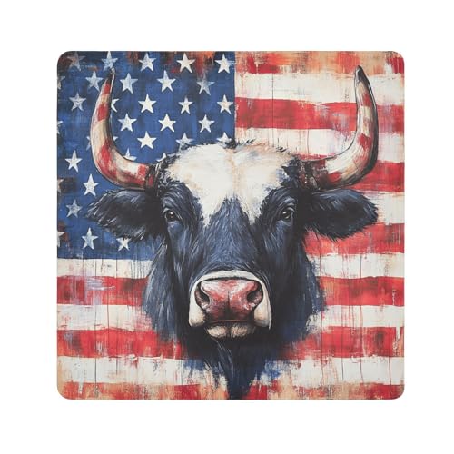 EtherSpher Buffalo Plaid USA Stars Patriotische 4. Juli Make-up-Tasche für Kamera, Objektivtuch, selbstklebend, Kosmetiktasche, Organizer, 55 x 55 cm, Verpackung für Organisation, Buffalo Plaid USA von EtherSpher